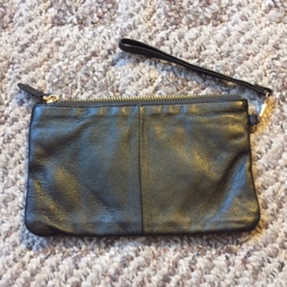 🔴 Glossy Black Handbag Butler Wristlet - Picture 2 of 5